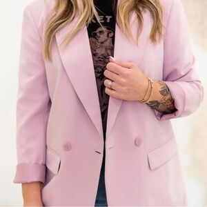 WORN ONCE 🌸Simon’s Oversized Double Breasted Pink Blazer